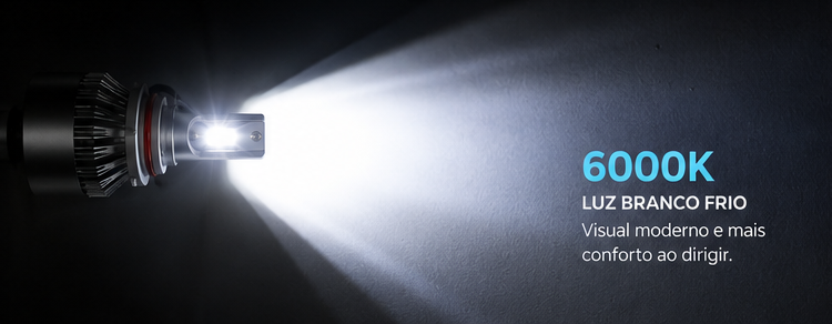 Luz 6000K branco frio
